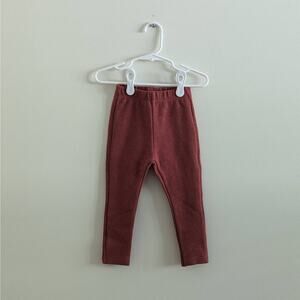 NWT Zara Extra Long Leggings Size 9/12m Dark Rose Pink/Rust Colorway